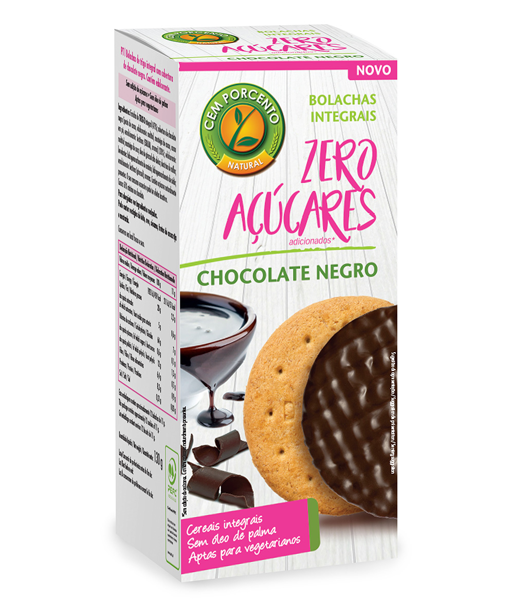 bolacha int. chocolate negro sem açúcar 130g