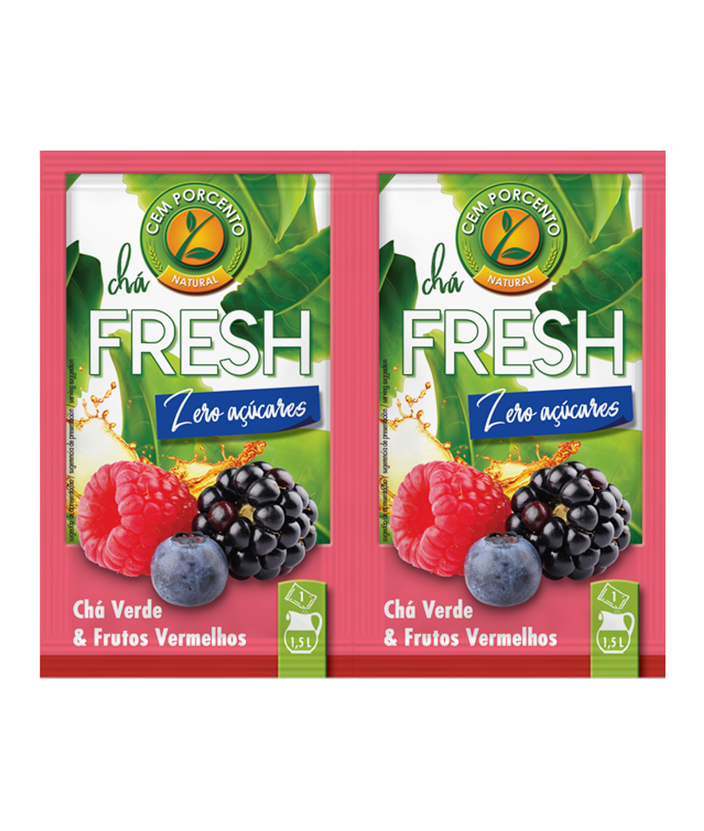 chá fresh verde e frutos vermelhos 18g
