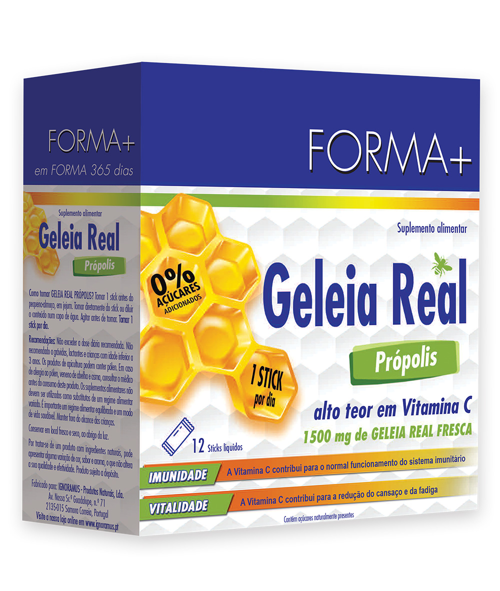 geleia real própolis 12 sticks