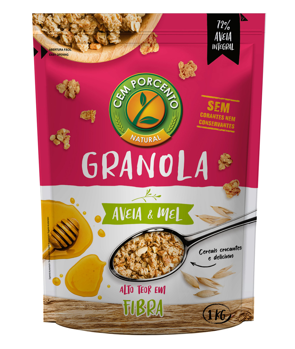 granola integral aveia e mel 1kg