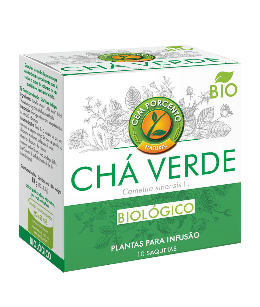 chá verde infusão bio 10 saq