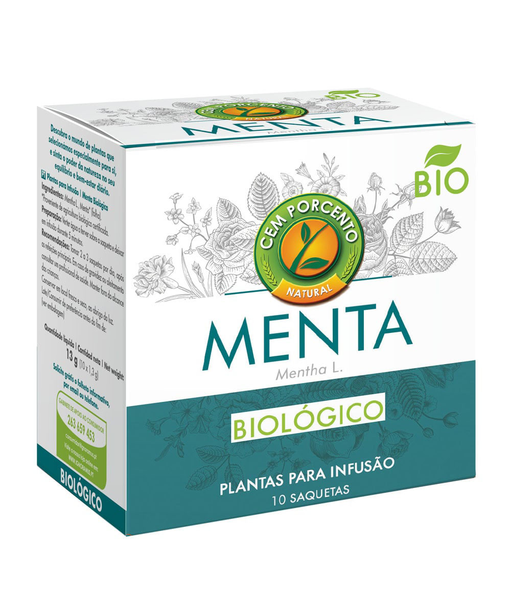 infusão menta bio 10 saq