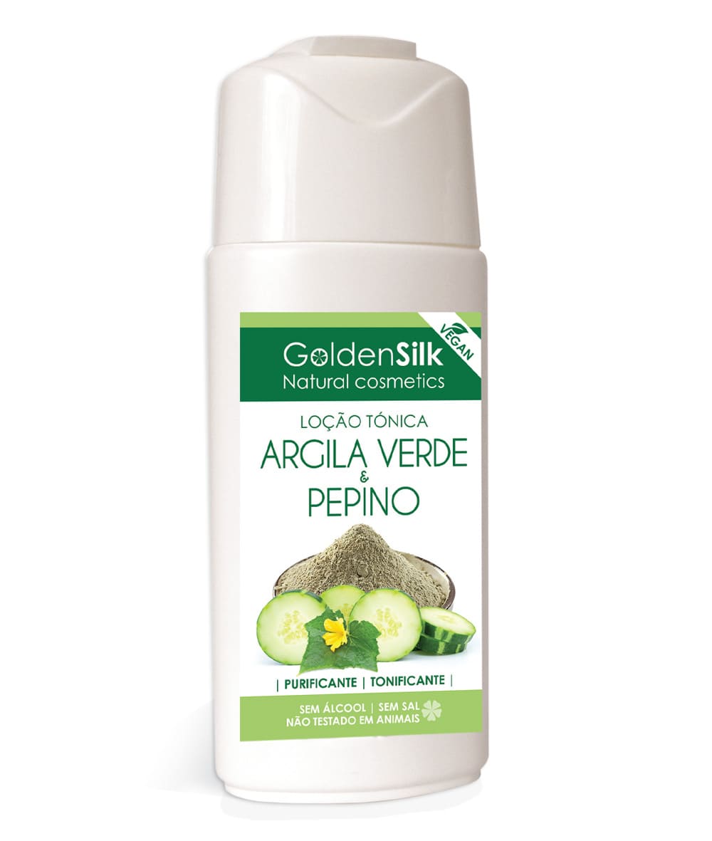 loção tónica argila verde e pepino vegan 200ml