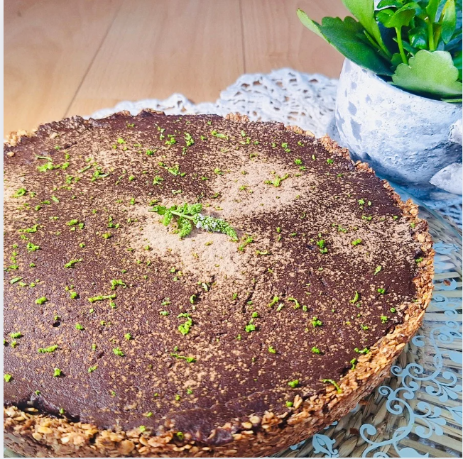 Tarte Vegan Cremosa de Chocolate com Psyllium